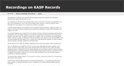 Desktop Screenshot of kasprecords.com